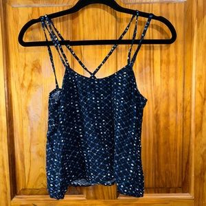 Blue Strappy Tank Top